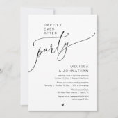 Invitation Fête de mariage Romance Réception de mariage Heure (Devant)