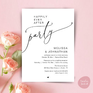 Invitation Fête de mariage Romance Réception de mariage Heure