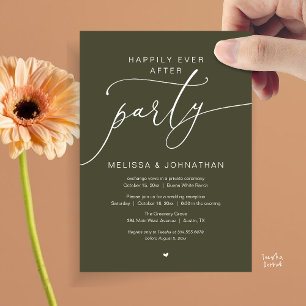 Invitation Fête de mariage romantique pour toujours après