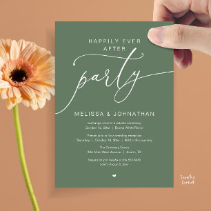 Invitation Fête de mariage romantique pour toujours après