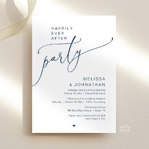 Invitation Fête de mariage romantique pour toujours après