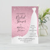 Invitation Fête de mariage rose pâle - (Debout devant)