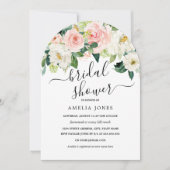 Invitation Fête de mariage rose pâle Bloom Soft Blush  (Devant)