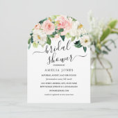 Invitation Fête de mariage rose pâle Bloom Soft Blush  (Debout devant)