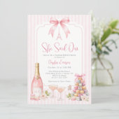 Invitation Fête de Mariage Rose Parisien (Debout devant)