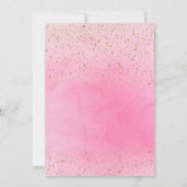 Invitation Fête de Mariage Rose Rosé et Paillettes Dorées (Dos)