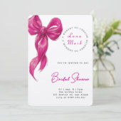 Invitation Fête de mariage Rubans & Romance (Debout devant)