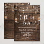 Invitation Fête de mariage rustique « À l'automne, je tombe a (Devant / Derrière)