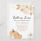 Invitation Fête de mariage Rustique Automne Citrouille Coup d (Devant)