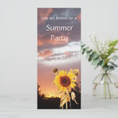 INVITATION FÊTE DE MARIAGE RUSTIQUE AVEC DES TOURNESOLS ET CO (Debout devant)