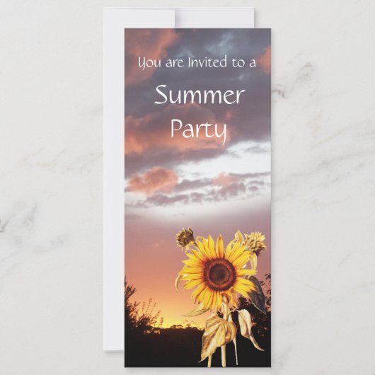 INVITATION FÊTE DE MARIAGE RUSTIQUE AVEC DES TOURNESOLS ET CO (Devant)