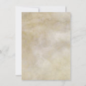 Invitation Fête de mariage rustique avec fleurs blanches crém (Dos)