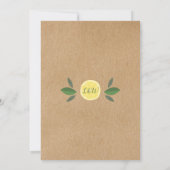 Invitation Fête de Mariage Rustique Kraft Couple Main Squeeze (Dos)