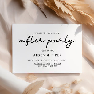 Invitation Fête de mariage simple après la cérémonie