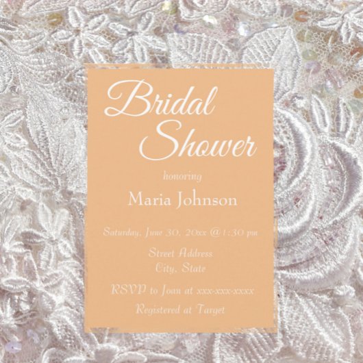 Invitation Fête de Mariage Simple Style Peche