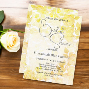 Invitation Fête de mariage subtile avec fond floral pastel