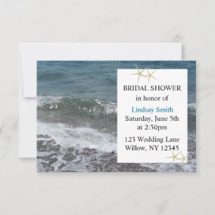 Invitation Fête de mariage sur la plage et l'océan