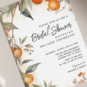 Invitation Fête de mariage sur le thème aquarelle orange