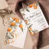 Invitation Fête de mariage sur le thème aquarelle orange