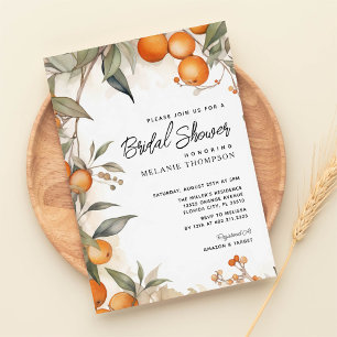 Invitation Fête de mariage sur le thème aquarelle orange
