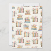 Invitation Fête de mariage sur le thème du livre (Dos)