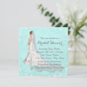 Invitation Fête de mariage Teal Blue (Debout devant)