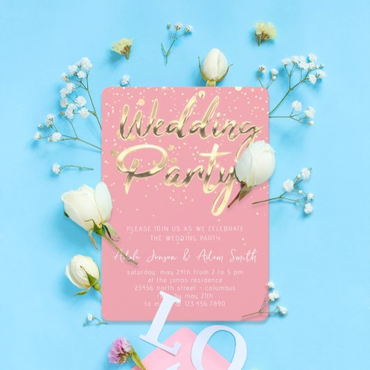 Invitation Fête de mariage Téléchargement instantané Blush Go