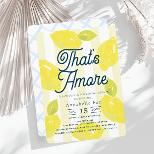 Invitation Fête de mariage That's Amore aux citrons peints à