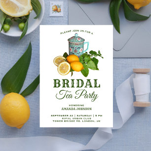 Invitation Fête de mariage Thè à la Méditerranéenne au citron
