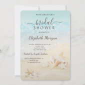Invitation Fête de Mariage Thème Coquillages de Plage (Devant)
