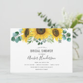 Invitation Fête de mariage Tournesol et Points (Debout devant)