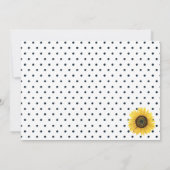 Invitation Fête de mariage Tournesol et Points (Dos)