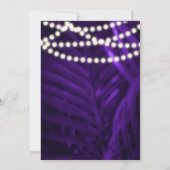 Invitation Fête de Mariage Tropical Foncé avec Feuilles de Pa (Dos)