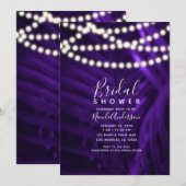 Invitation Fête de Mariage Tropical Foncé avec Feuilles de Pa (Devant / Derrière)