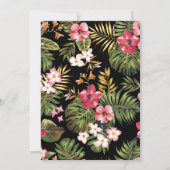 Invitation Fête de Mariage Tropical Moderne Anniversaire de M (Dos)