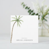 Invitation Fête de Mariage Tropical Palm Square (Debout devant)
