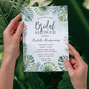 Invitation Fête de mariage tropicale aquarelle botanique 2026