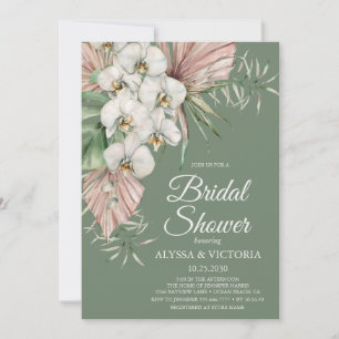 Invitation Fête de mariage tropicale aquarelle LGBTQ