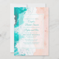 Fête de mariage tropicale bleue turquoise et blanc
