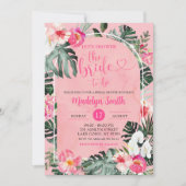 Invitation Fête de mariage tropicale florale à l'hibiscus Lua (Devant)