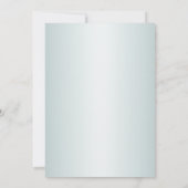 Invitation Fête de mariage Turquoise Fleur blanche Feuilles d (Dos)