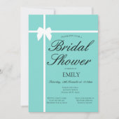 Invitation Fête de mariage turquoise modifiable, Fête de bébé (Devant)