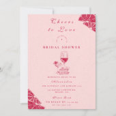 Invitation Fête de mariage vin rosé Citron (Devant)