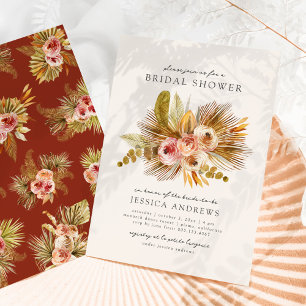 Invitation Fête de Mariage Vintage Floral Tropical
