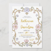 Invitation Fête de mariage vintage Garden (Devant)