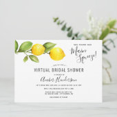 Invitation Fête de mariage virtuelle Main Squeeze Lemons (Debout devant)