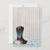 Invitation Fête de Mariée Bois de Grange Campagnard (Dos)