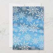 Invitation Fête de Mariée Flocon de Neige Winter Wonderland (Dos)