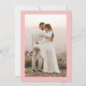 Invitation Fête de Mariée Photo Fleurs Roses et Prosecco (Dos)