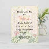 Invitation Fête de mariée victorienne tropicale sur mesure - (Debout devant)